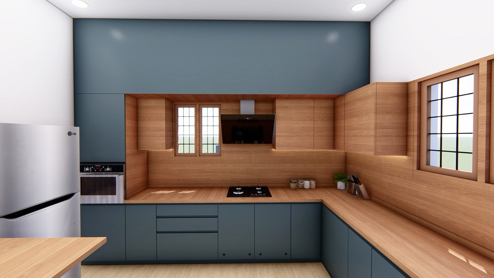 The Wooden Elegance Kitchen